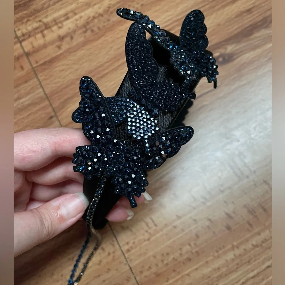Silver Butterfly Embellished Headband
